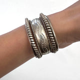 VTG Sterling Silver - NAVAJO TAHE Braided Statement Cuff Bracelet - 53 grams (B053)