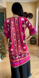 Uzbek Vintage Fully Embroidered Kimono Coat Size M, Suzani Robe Dress