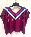 Guatemalan Embroidered Blouse/ Festival Top/ Summer Boho Blouse