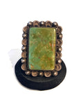 Old Pawn Vintage Native American Sonoran Turquoise Large Ring
