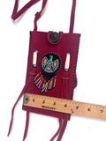 Small Handmade Medicine Leather Bag with Seed Bead Work