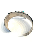 Navajo Bobby Johnson Heavy Sterling Silver & Turquoise Cuff Bracelet, Dragonfly Design