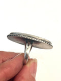 Mexican Vintage Abalone, Sterling Silver Saguaro Cactus Ring