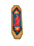 Unisex Leather Beaded Wide Cuff Bracelet / Bead Work Design