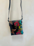 Mexican Hand Tooled Leather Crossbody Bag/ Adjustable Strap