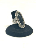 Vintage Southwestern Sterling Silver Onyx Ring Size 7