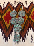 Vintage Ceremonial Navajo Sterling Silver LARRY MOSES BEGAY Turquoise Kachina Necklace