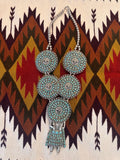 Vintage Ceremonial Navajo Sterling Silver LARRY MOSES BEGAY Turquoise Kachina Necklace