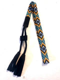 Beaded Hatband with Adjustable Leather Ties, Cowboy, Cowgirl Hat Accessory