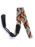 Beaded Hatband with Adjustable Leather Ties, Cowboy, Cowgirl Hat Accessory