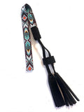 Beaded Hatband with Adjustable Leather Ties, Cowboy, Cowgirl Hat Accessory