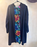 Vintage Guatemalan Hand Woven Hooded Cardigan, Art Wear