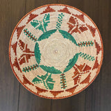 14.5" Shallow Basket, Southwestern Style Decor, Boho Decor