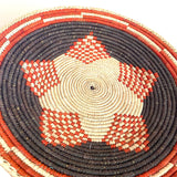 Woven Basket, Southwestern Geometric Decor (13.5")