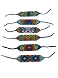 Beaded Wide Bracelet, Multi-Color Tiny Beads, Tribal Jewelry