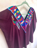 Guatemalan Embroidered Blouse/ Festival Top/ Summer Boho Blouse