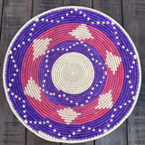 13” Shallow Woven Basket, Southwestern Style Decor