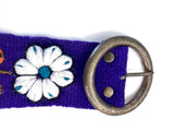 Hand Embroidered Peruvian Belt, Floral Alpaca Wool, Boho Accessory
