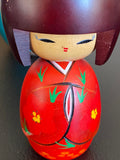 6'' Kokeshi Doll /Japanese Art/ Handmade / Wood Carved Girl Doll