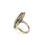 Sz 7.5 Vintage Mother of Pearl, Sterling Silver Ring By Anna Begay, Navajo