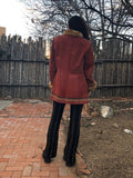 Vintage Afghan Leather Jacket, Bohemian Style Coat, One of a Kind