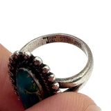 Sz. 5.5 Vintage Bell Trading Post Sterling Silver & Turquoise Ring (A036)