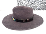 Leather Hat-band with Beaded Work, Adjustable, Cowgirl / Cowboy Hat Accessory