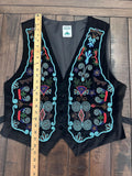 VGT Hairston Roberson Ropa Vest, Large Adult Unisex, Beaded Front, Western Vest, Tribal, Boho