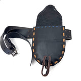 Boho Leather Belt Bag with Beadwork, Hippie Travel Bag