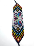 Beaded Wide Bracelet, Multi-Color Tiny Beads, Tribal Jewelry