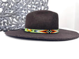 Beaded Hatband with Adjustable Leather Ties, Cowboy, Cowgirl Hat Accessory