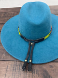 Beaded Hatband with Adjustable Leather Ties, Cowboy, Cowgirl Hat Accessory