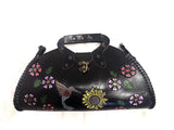 Mexican Hand Tooled Leather Shoulder Bag/ Adjustable Strap
