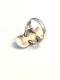 Size 6.5 Sterling Silver Turquoise Double Gemstone Ring