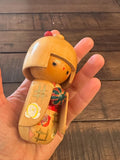 Japanese Kokeshi Wooden Doll Flowers Colorful, Kokeshi doll, Kokeshi