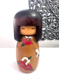 8'' Usaburo Kokeshi "Spring Poems" Doll /Japanese Art/ Wood Carved Girl Doll, Limited Rare