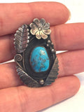 Sz 9 Vintage Navajo  Sterling Silver & Turquoise Ring