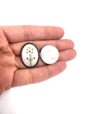 Old Pawn Sterling Silver & Mother Of Pearl Wildflower Inlay Zuni Ring (R055)