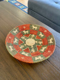 13.5” Shallow Woven Basket, Southwestern Style Decor