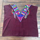 Guatemalan Embroidered Blouse/ Festival Top/ Summer Boho Blouse