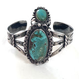 Vintage Old Fred Harvey Era Navajo Sterling Silver Cerrillos Set (B047)