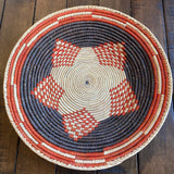 Woven Basket, Southwestern Geometric Decor (13.5")