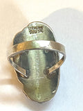 Vintage Navajo Mother of Pearl Sterling Silver Ring, Size 6.5