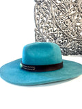 Leather Hat-band with Turquoise Stone, Adjustable, Cowgirl Hat Accessory