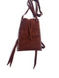 Small Handmade Medicine Leather Bag with Seed Bead Work