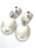Sterling Silver Concho Drop Dangle Earrings TP-54 TAXCO MEXICO (E001)