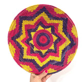 13.5” Shallow Woven Basket, Southwestern Style Decor