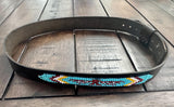 Leather Hat-band with Beaded Work, Adjustable, Cowgirl / Cowboy Hat Accessory