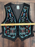 VGT Hairston Roberson Ropa Vest, Large Adult Unisex, Beaded Front, Western Vest, Tribal, Boho