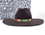 Beaded Hatband with Adjustable Leather Ties, Cowboy, Cowgirl Hat Accessory